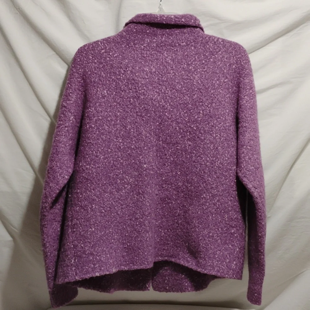 (C-31) SALE! Eileen Fisher Alpaca Silk Wool Blend Italian Yarn Sweater Like New - Picture 7 of 12